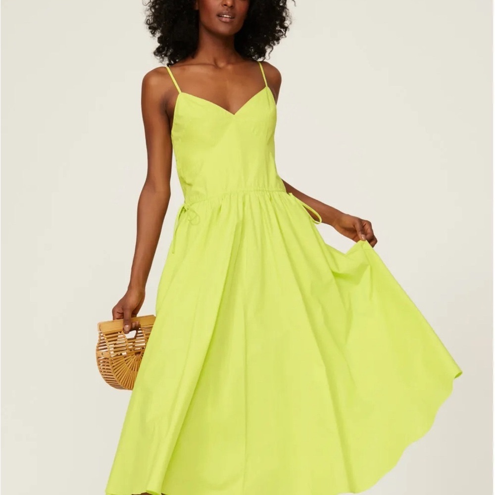 Jason Wu Lime Green Midi Dress. Size 2 Small Medium